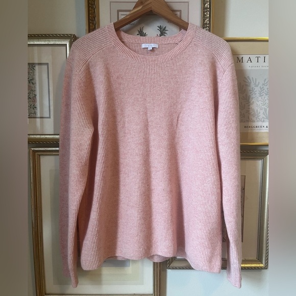 JOHNNY WAS CALME Cashmere Ribbed Pullover Sweater Blush Large - Picture 4 of 12
